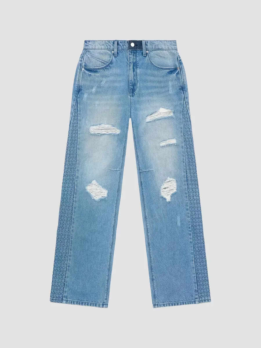 Exodus Zed Distressed Straight-Leg Jeans by RTA