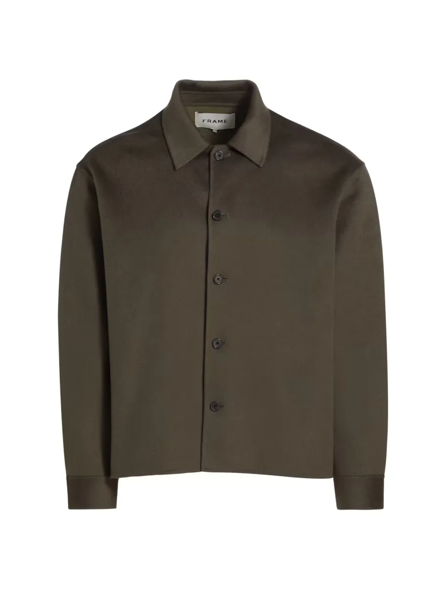 Double-Pocket Wool Overshirt by FRAME