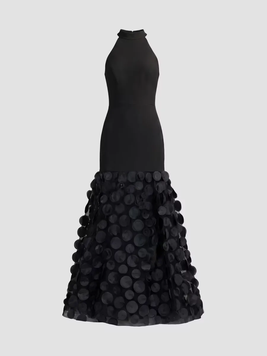 Mac Duggal Crepe Halterneck Trumpet Gown by M.A.C.