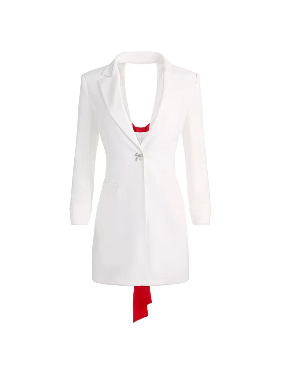 Shawn Bow-Back Blazer Minidress by Alice + Olivia