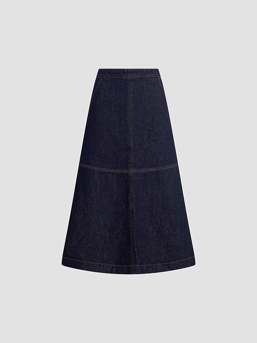 The Tavi Denim Midi Skirt