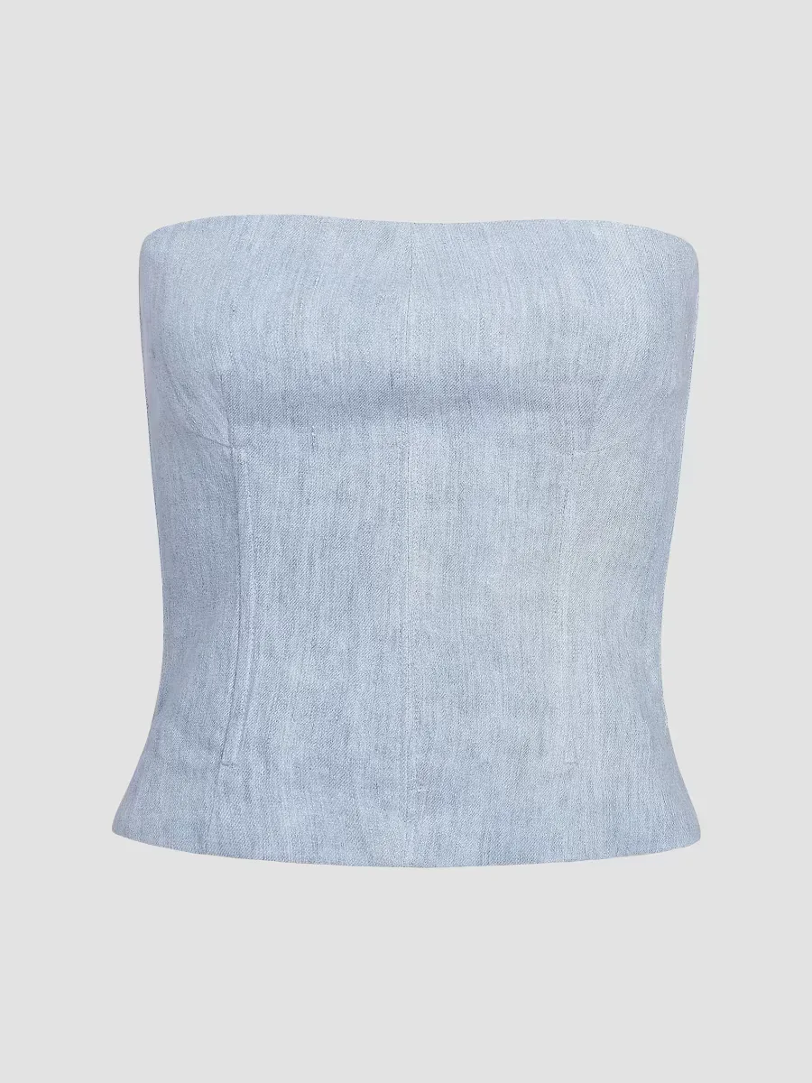 Jillian Hemp Strapless Bustier by TWP