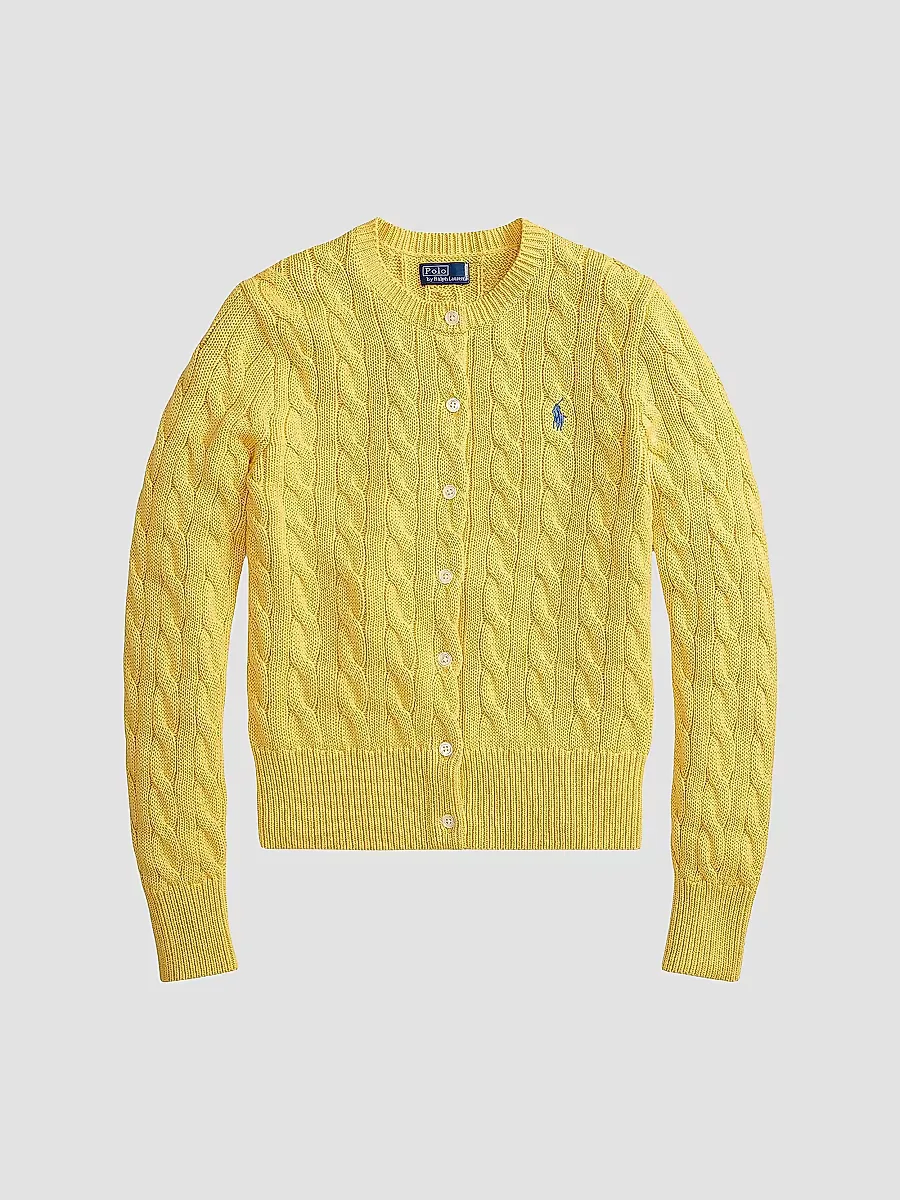 Pony Cotton Cable-Knit Cardigan by Polo Ralph Lauren