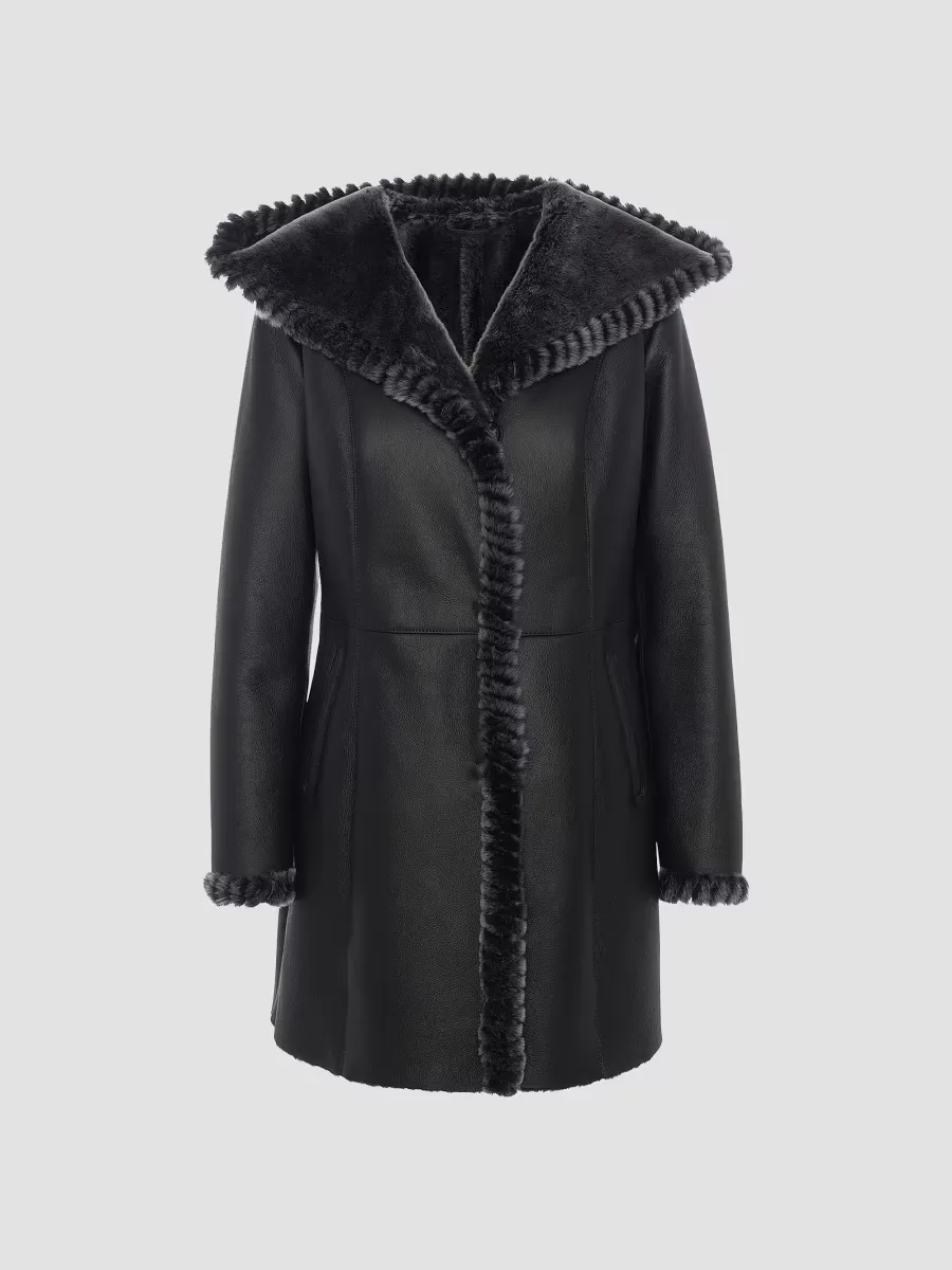 Merino Shearling Lamb Parka with Whipstitch Trim by Gorski