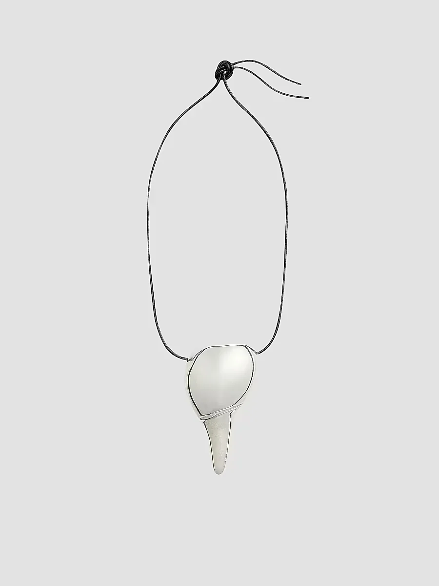 Silvertone Shell Pendant Necklace by Polo Ralph Lauren