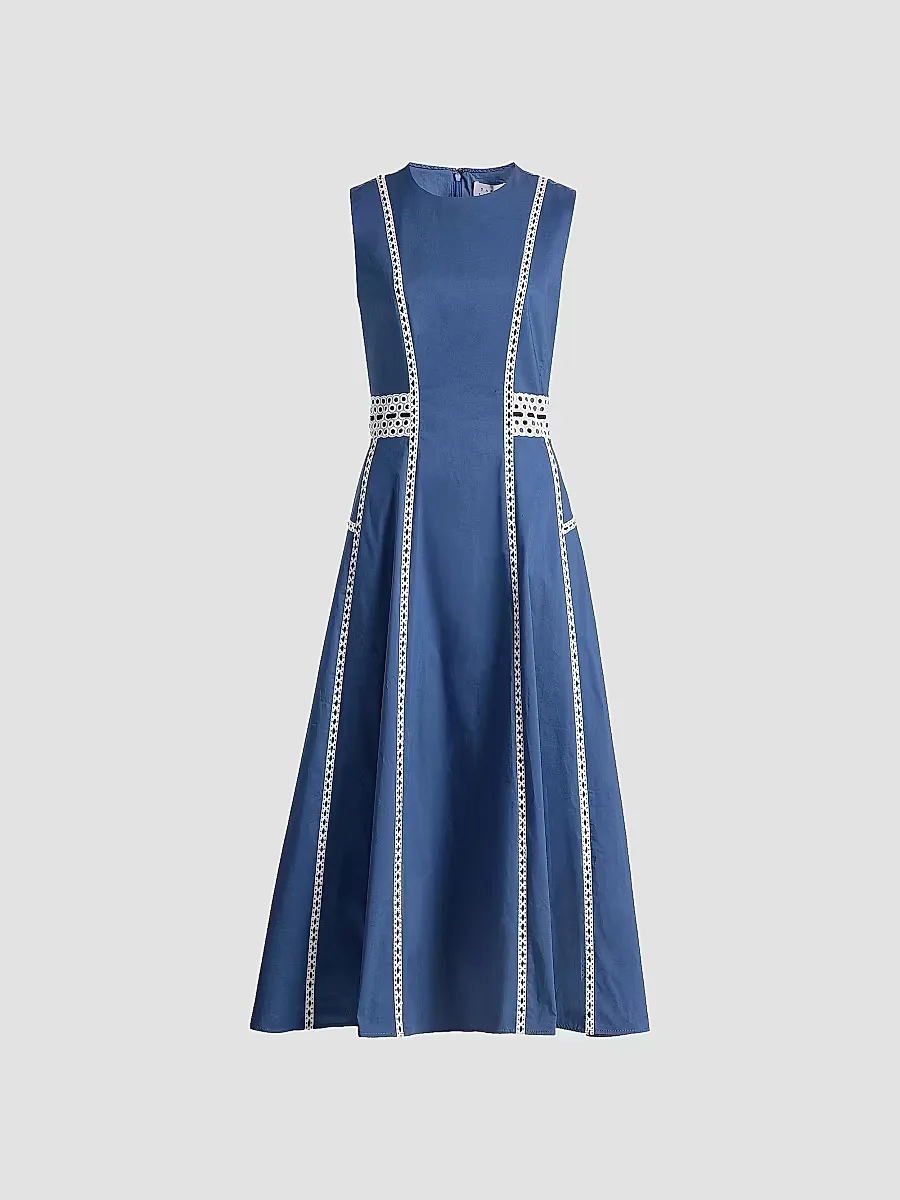 Sloane Embroidered Midi-Dress by Tanya Taylor