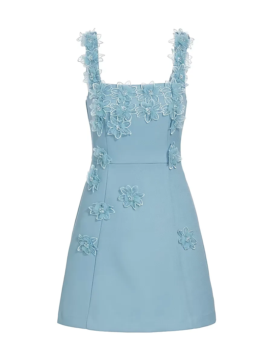 Bruges Floral Appliqué Minidress