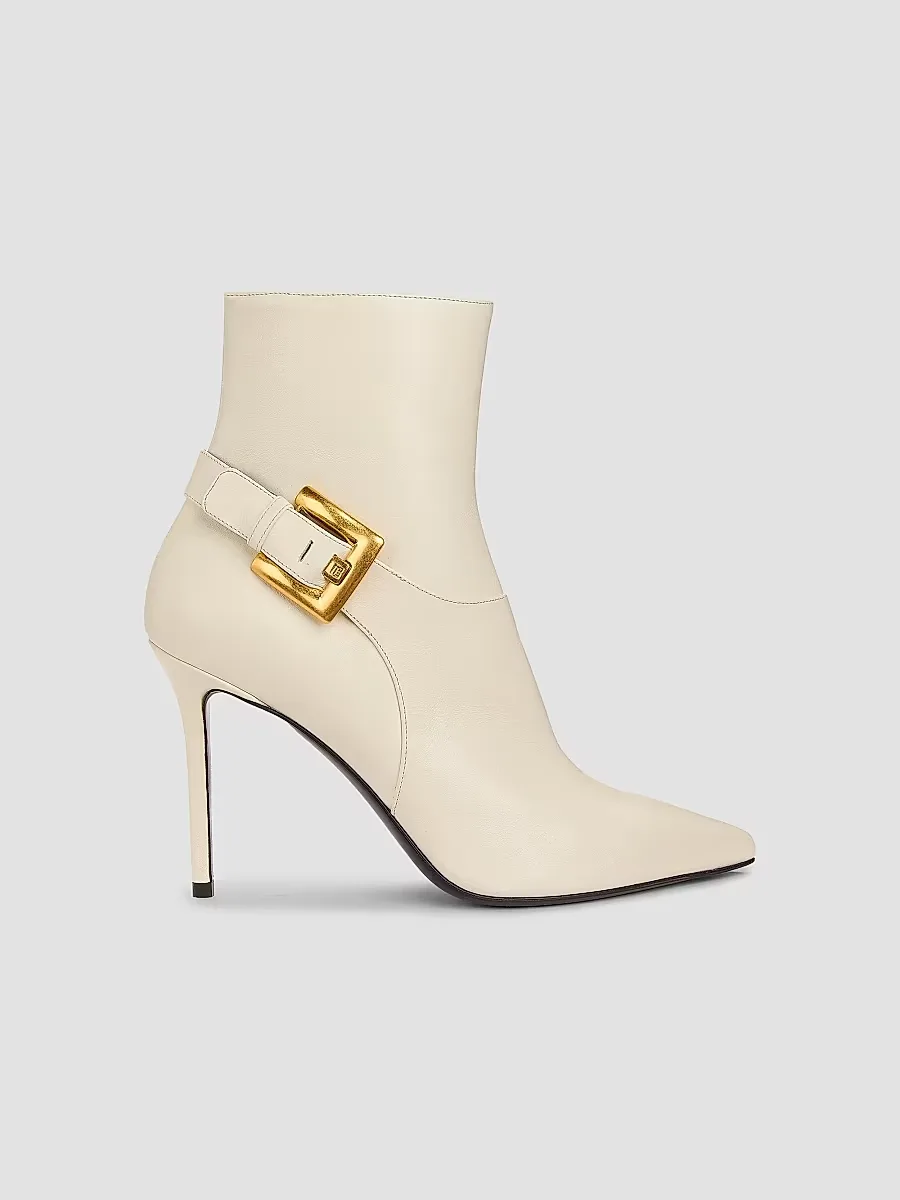 Anthem 95MM Leather Ankle Boots by Balmain