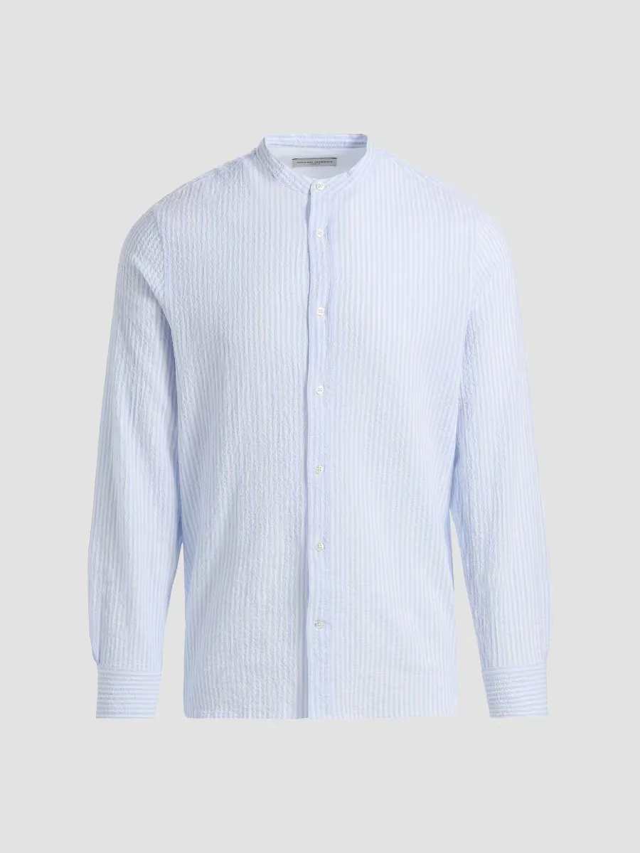 Gaston Striped Seersucker Cotton Shirt by Officine Gnrale