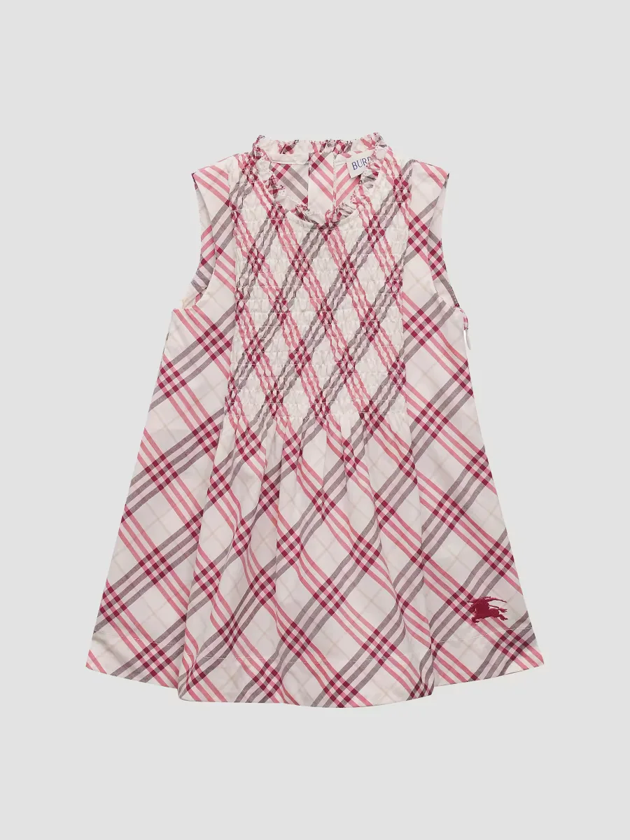 Cotton Check Sleeveless Dress by Burberry