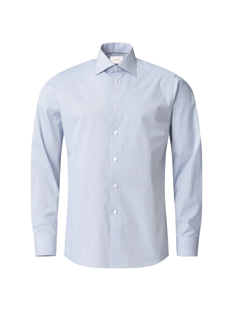 Contemporary-Fit Elevated Striped Button-Front Shirt by Eton