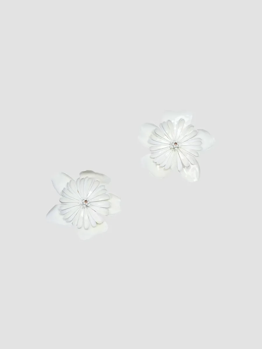 Oversized Floral Stud Earrings