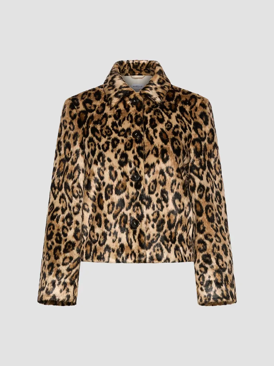 Boxy Pony Skin Print Jersey Jacket