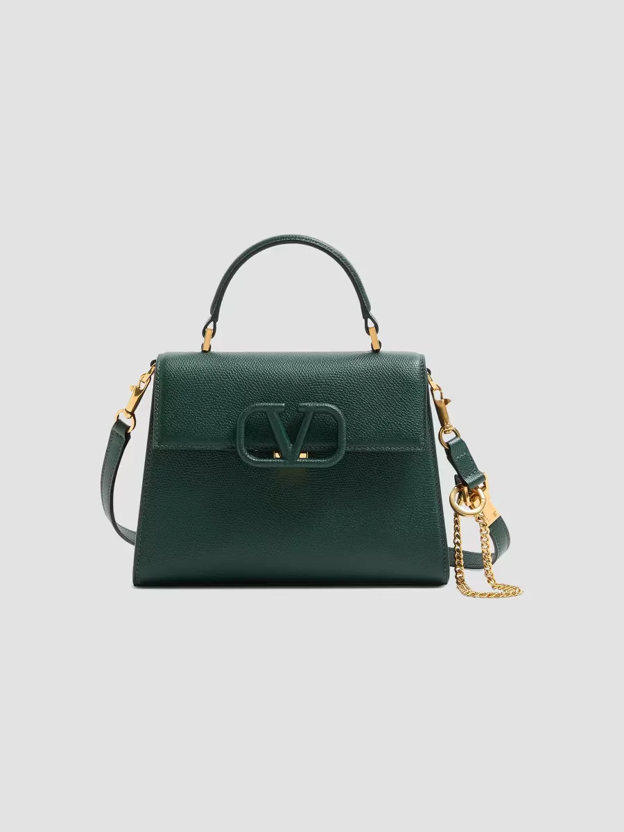 Small VSling Grainy Calfskin Handbag by Valentino