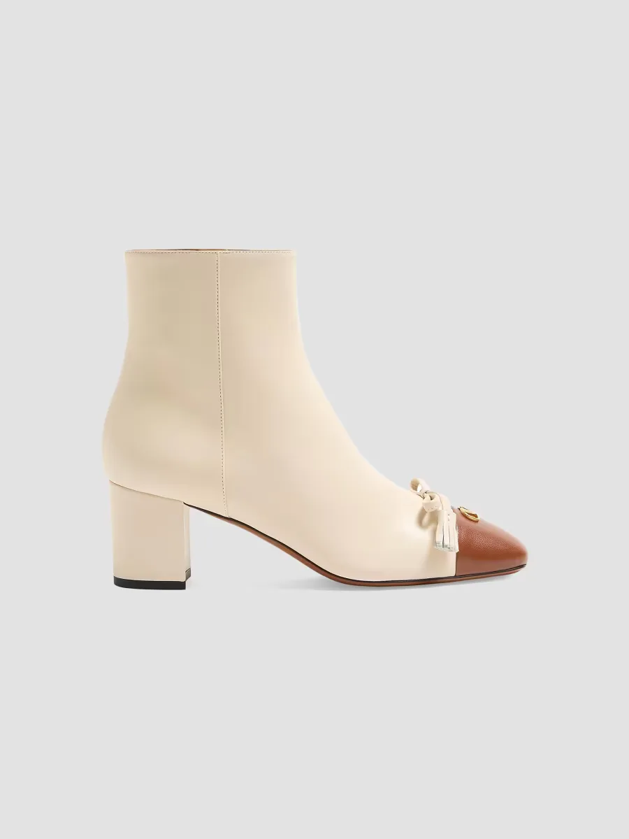 Valet Du Roi Kidskin Leather 60MM Ankle Boots by Valentino