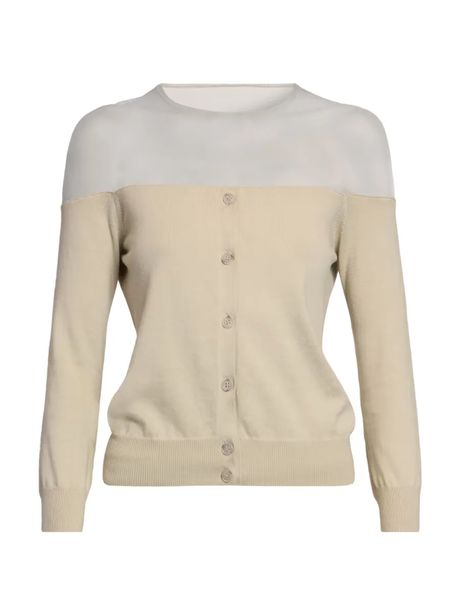 MM6 Maison Margiela Illusion Cotton-Blend Cardigan