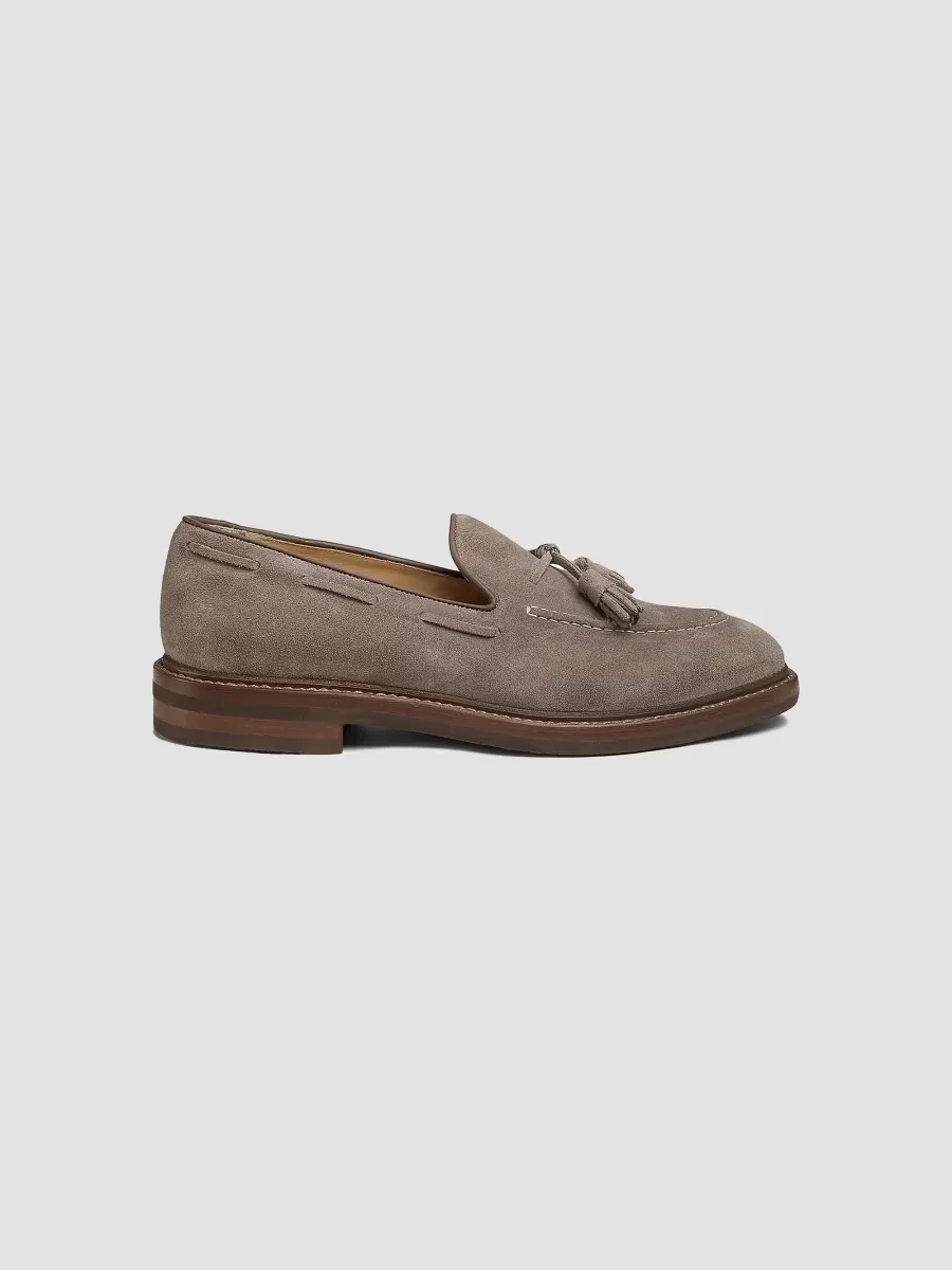 Tasseled Suede Loafers by Brunello Cucinelli