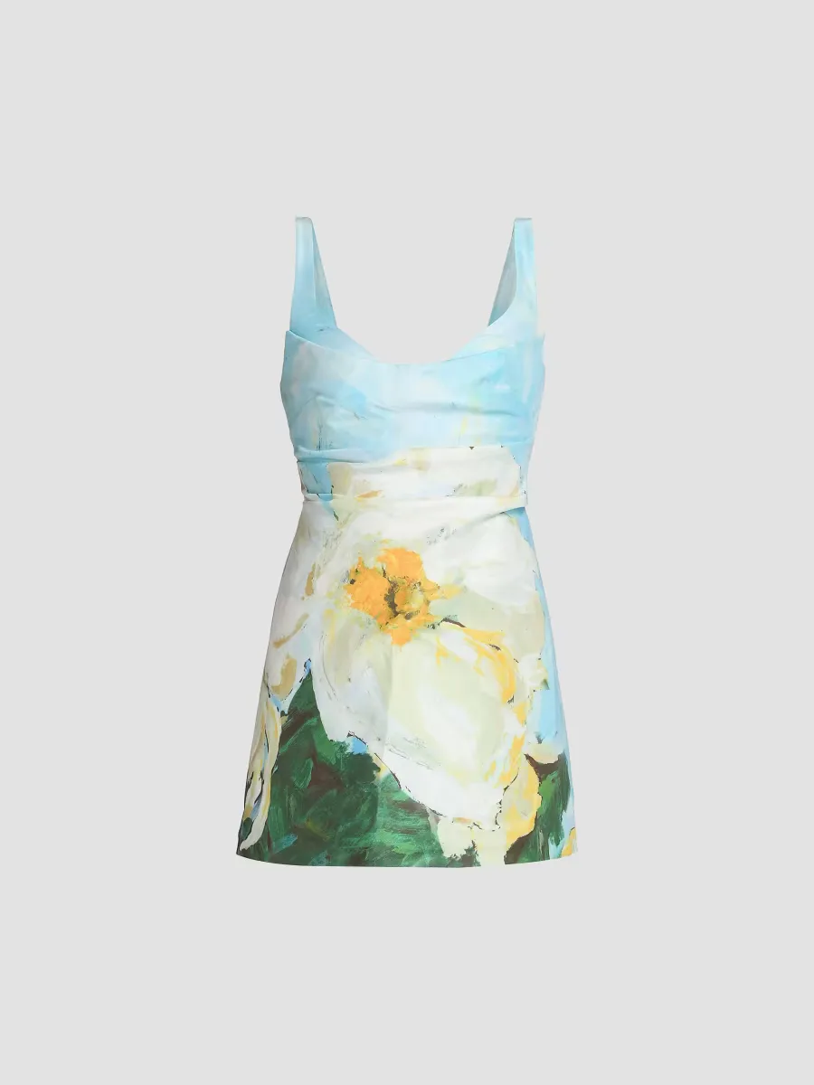 Newcatton Poppy Placement Print Minidress by Acler