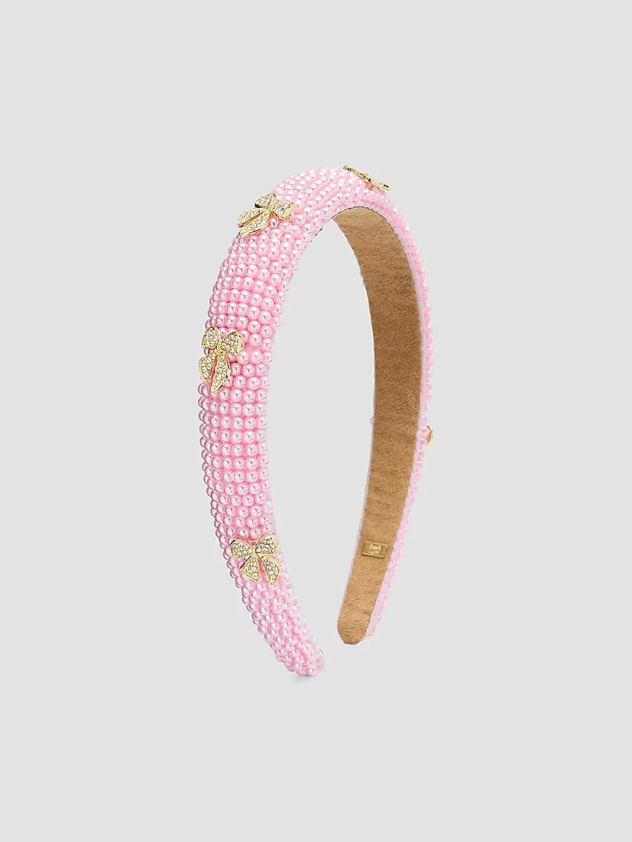 Jewel-Embellished Beaded Headband by Bari Lynn