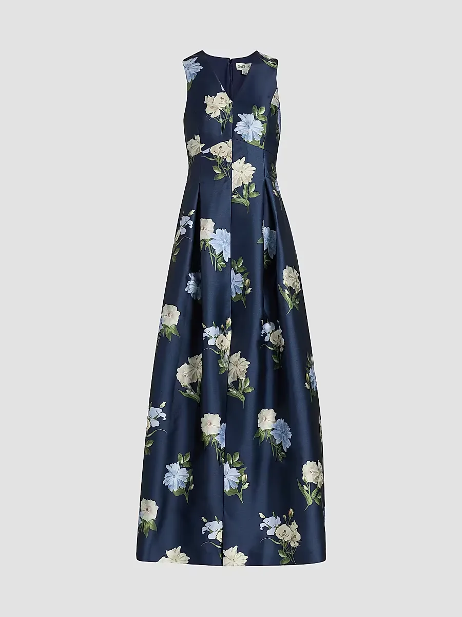 Brooklynne Floral Mikado Gown by SACHIN BABI