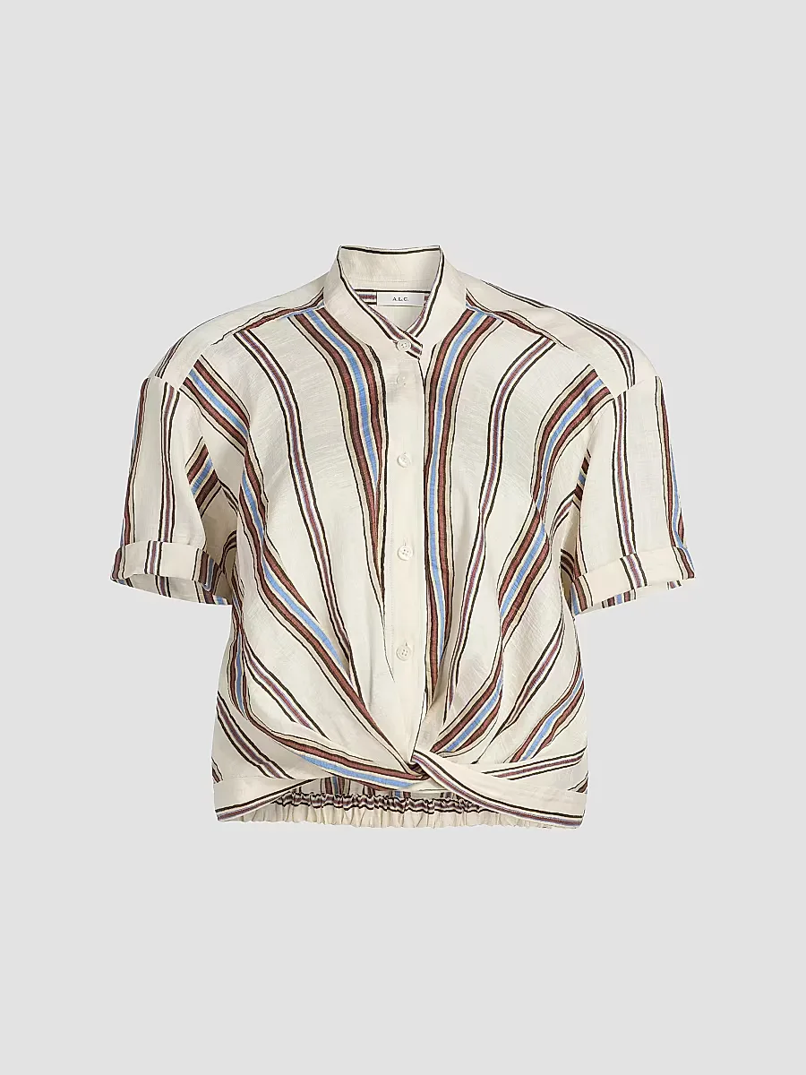 Leonore Linen-Blend Striped Top by A.L.C.