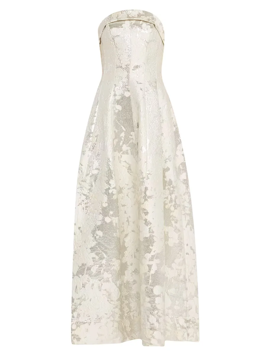 Octavia Floral Strapless Gown by SIMKHAI