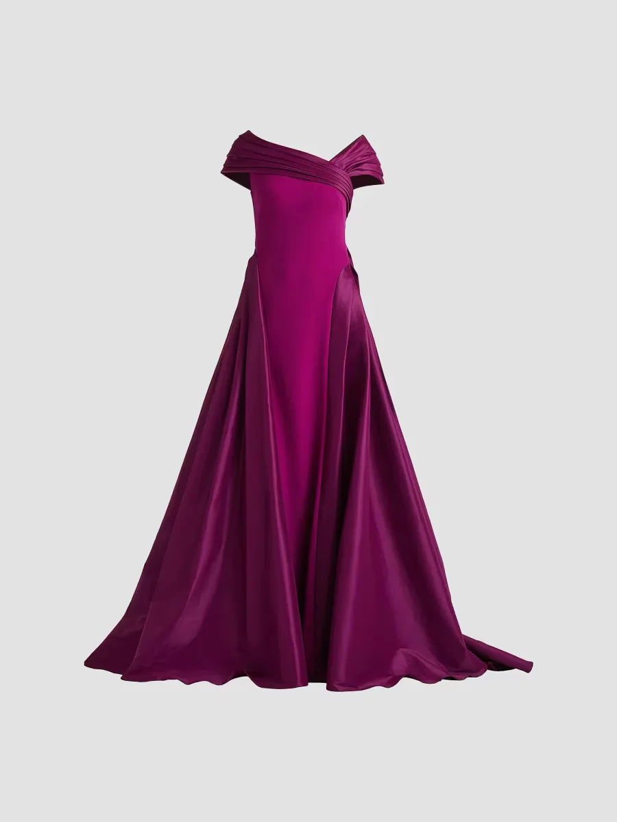 Tadashi Shoji Pleated Fit-&-Flare Gown by Tadashi