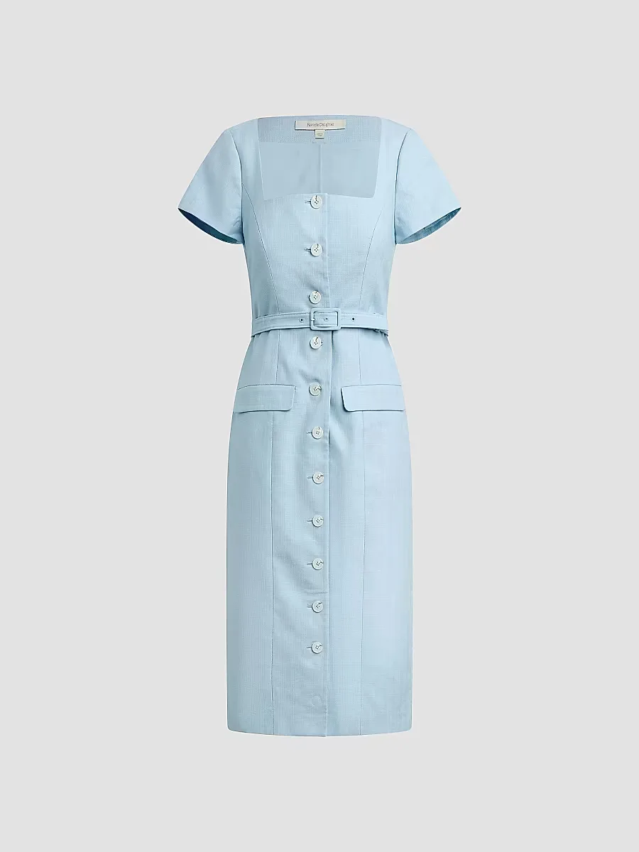 The Mademoiselle Belted Cotton Midi-Dress by Favorite Daughter
