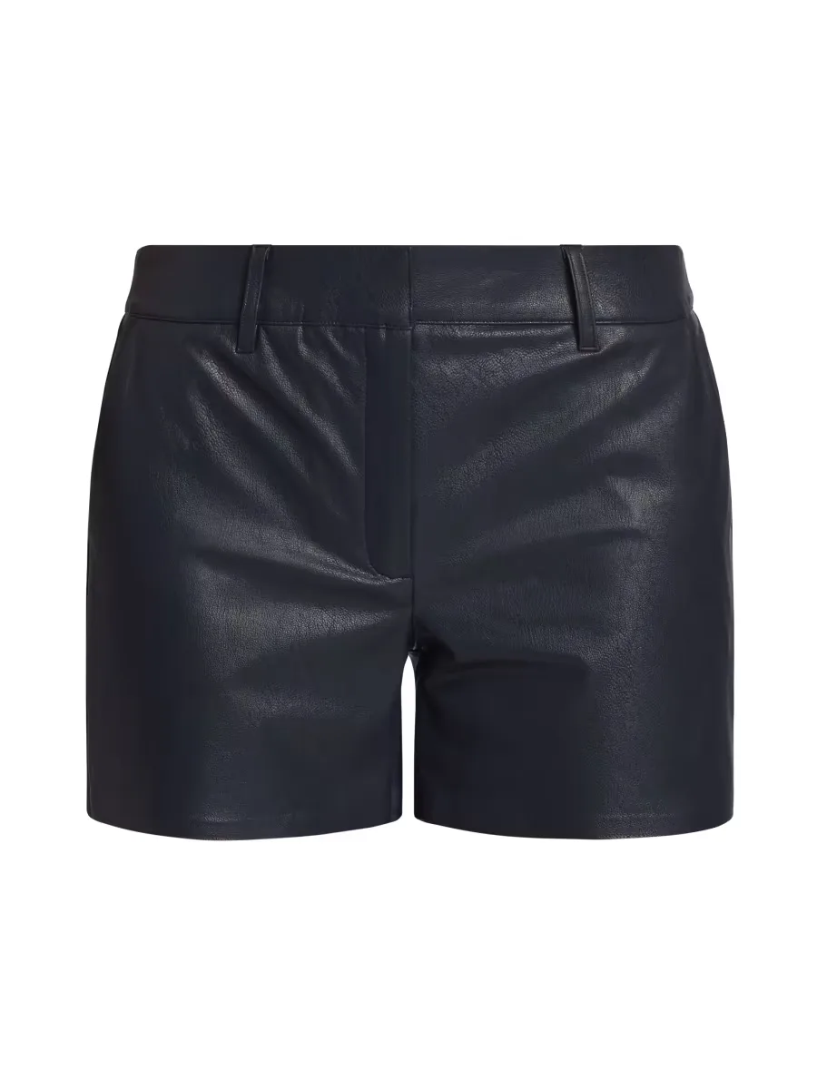Faux-Leather Tailored Shorts by Commando