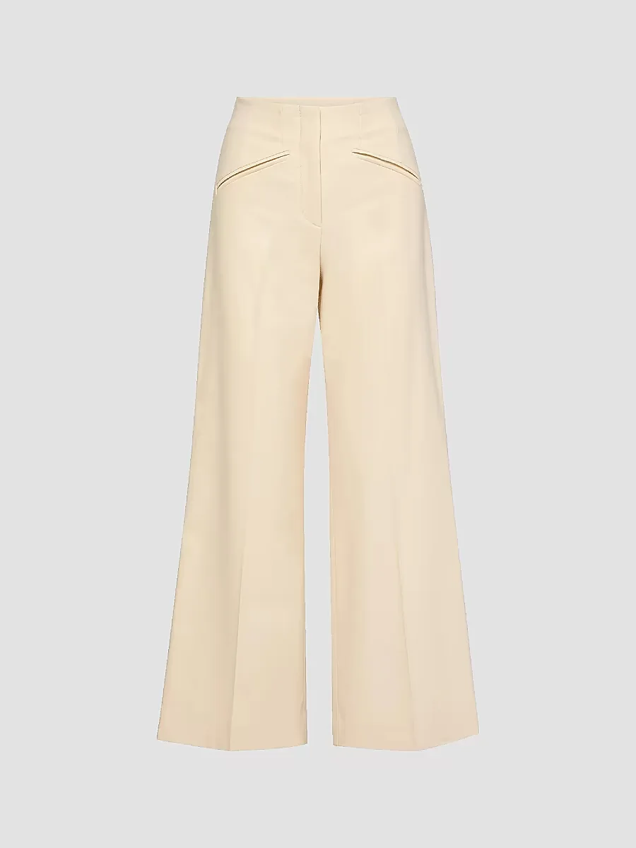 Cassidee Cotton-Blend Wide-Leg Pants by Veronica Beard
