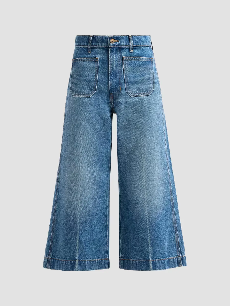 Marlowe High-Rise Wide-Leg Culottes by Veronica Beard