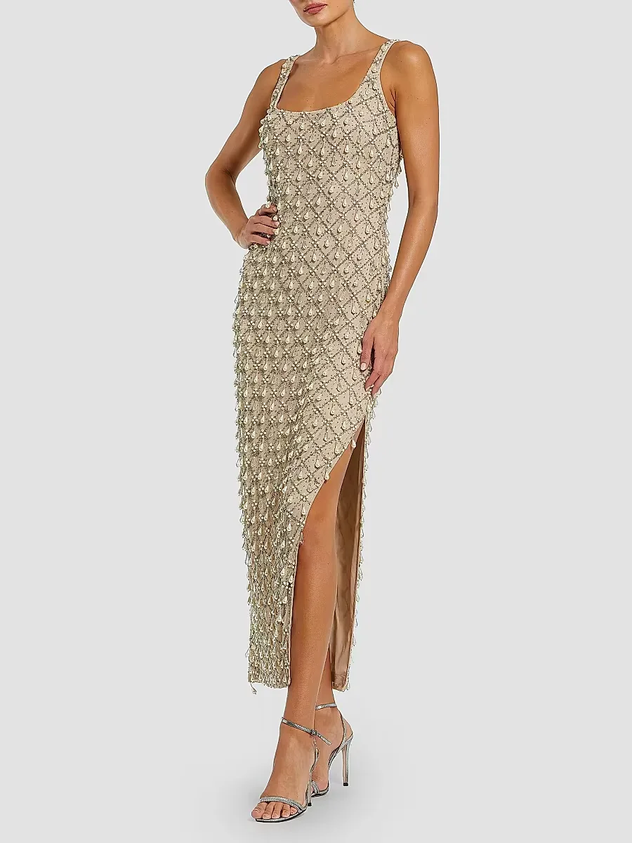 Mac Duggal Embellished Scoopneck Cocktail Dress by M.A.C.