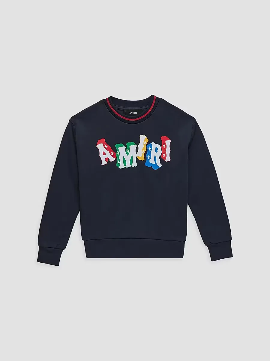 Logo Graphic Cotton Sweatshirt by AMIRI