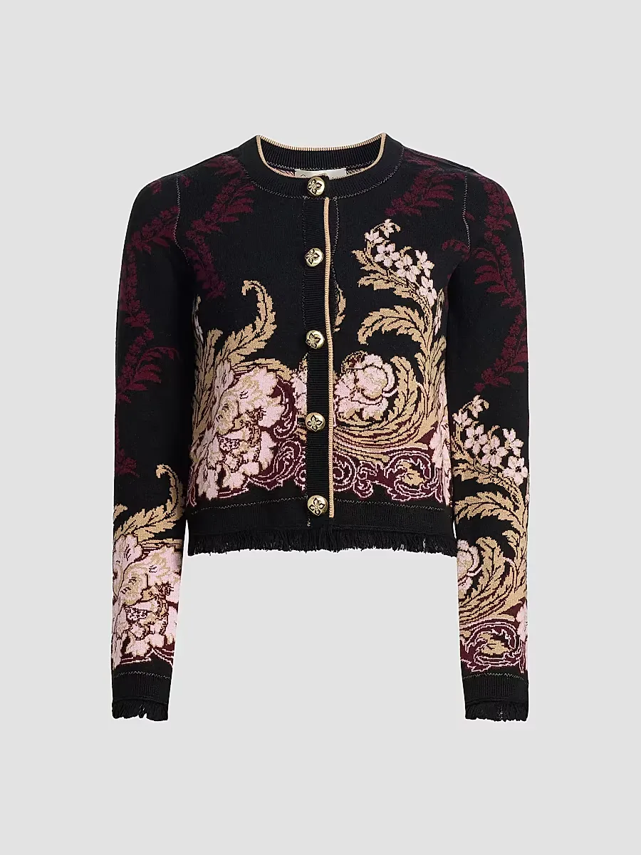 Livi Wool-Cotton Jacquard Jacket by Cara Cara
