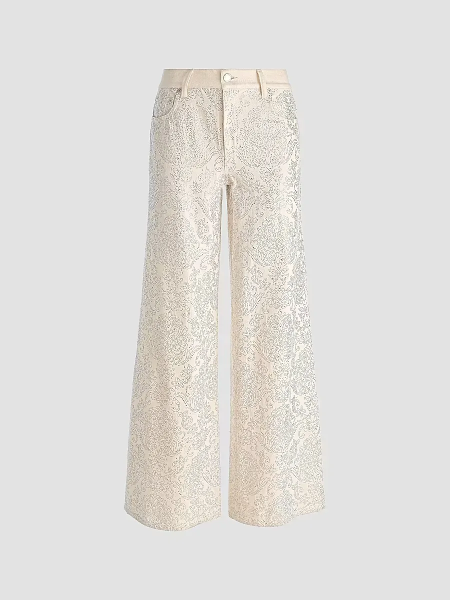 Amazing Embellished Low-Rise Baggy Jeans by Alice + Olivia