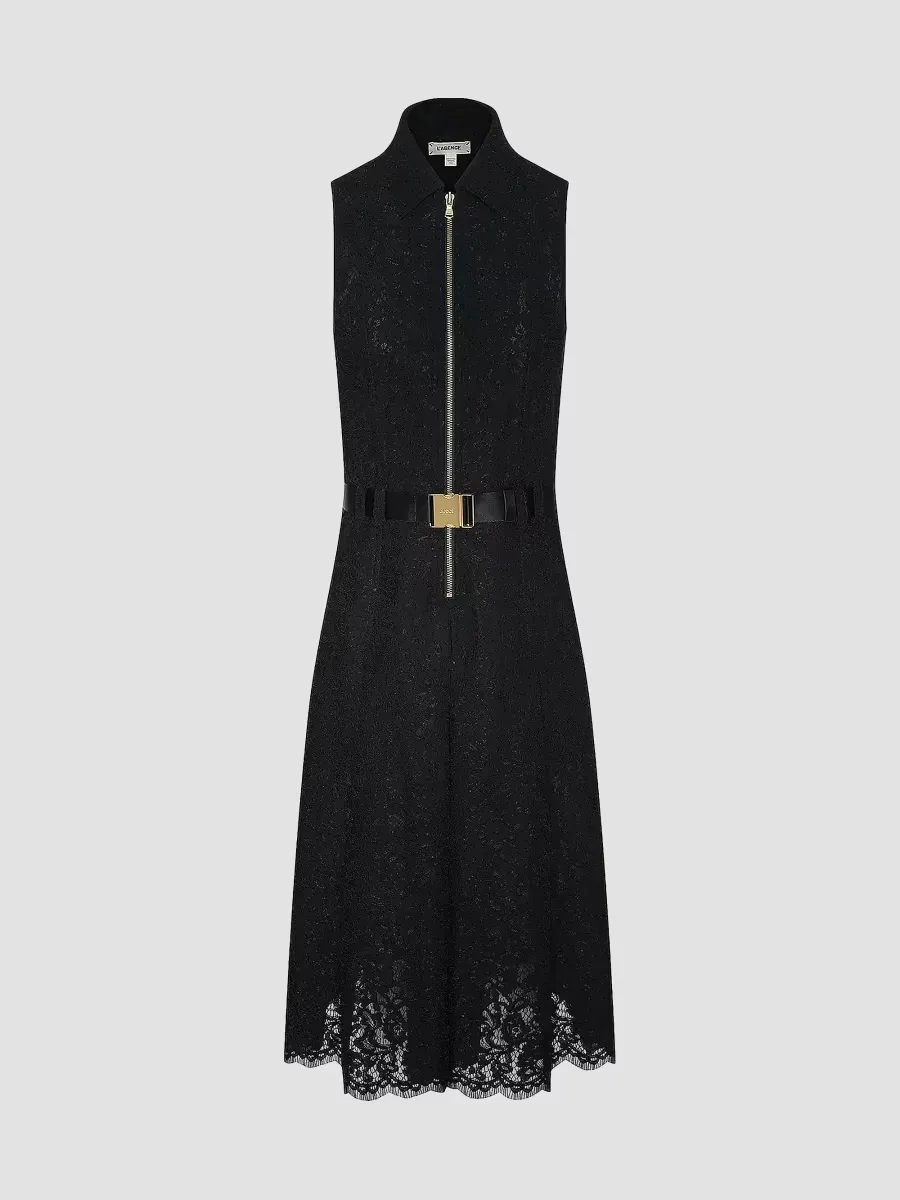 Kylo Cotton-Blend Lace Belted Shirtdress by L'AGENCE
