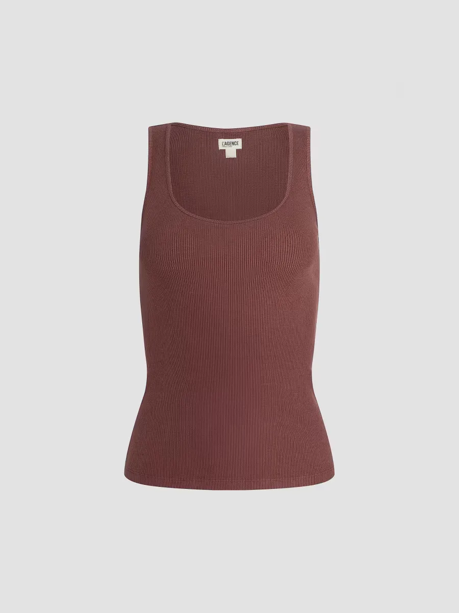 Adira Rib-Knit Tank by L'AGENCE