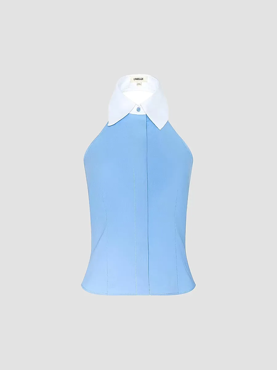 Rina Cotton-Blend Halter Top by L'AGENCE