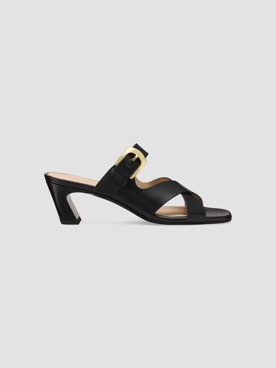 Sai 50MM Leather Block-Heel Sandals by Stuart Weitzman