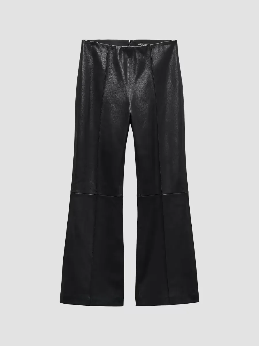 Irina Leather Kick Flare Pants by rag & bone