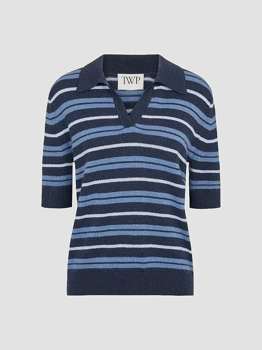 Slightly Oversized Cashmere Polo Shirt by TWP