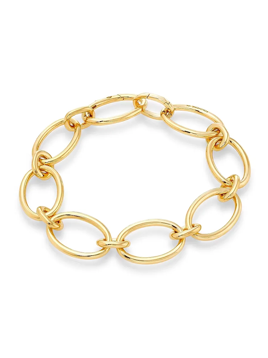 18K Yellow Gold Oval-Link Chain Bracelet