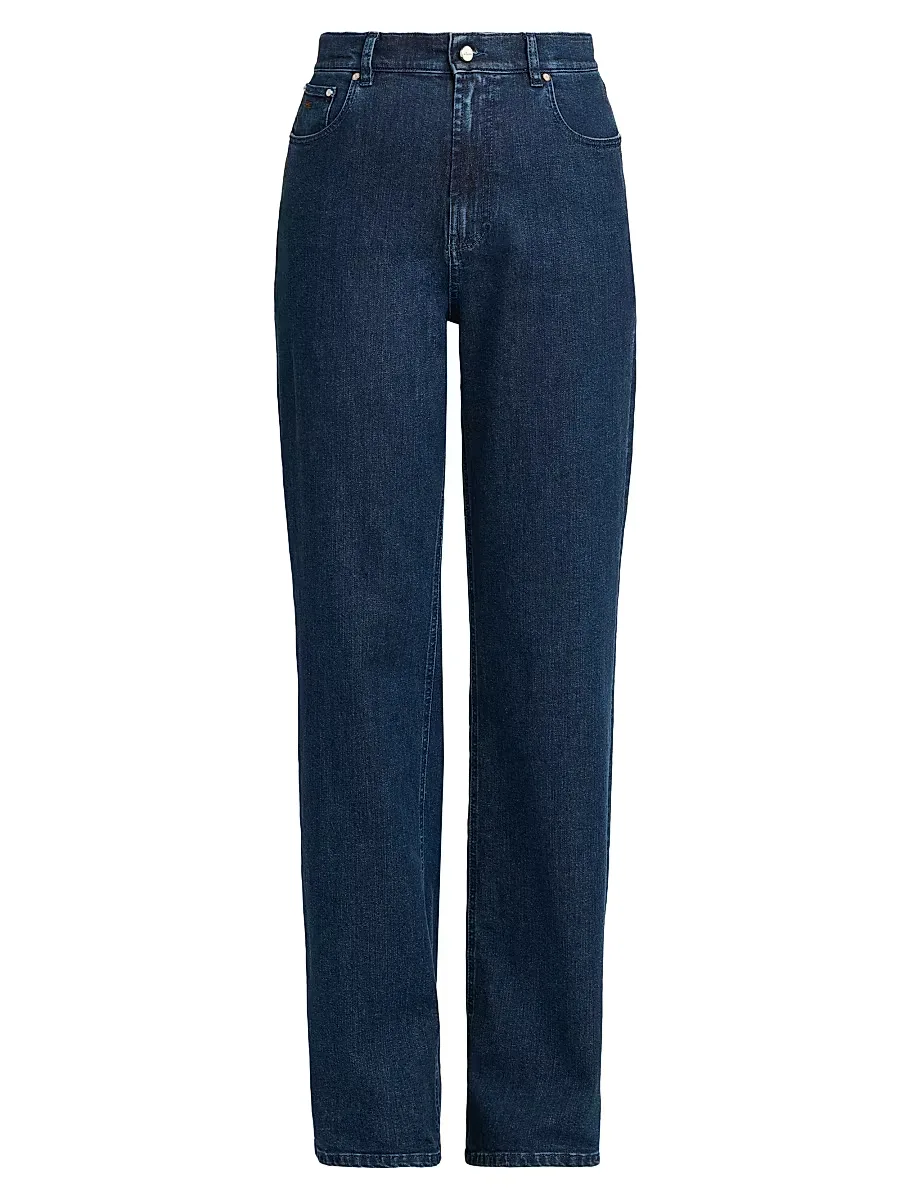 Stretch-Cotton Straight Mid-Rise Jeans - Denim by Kiton