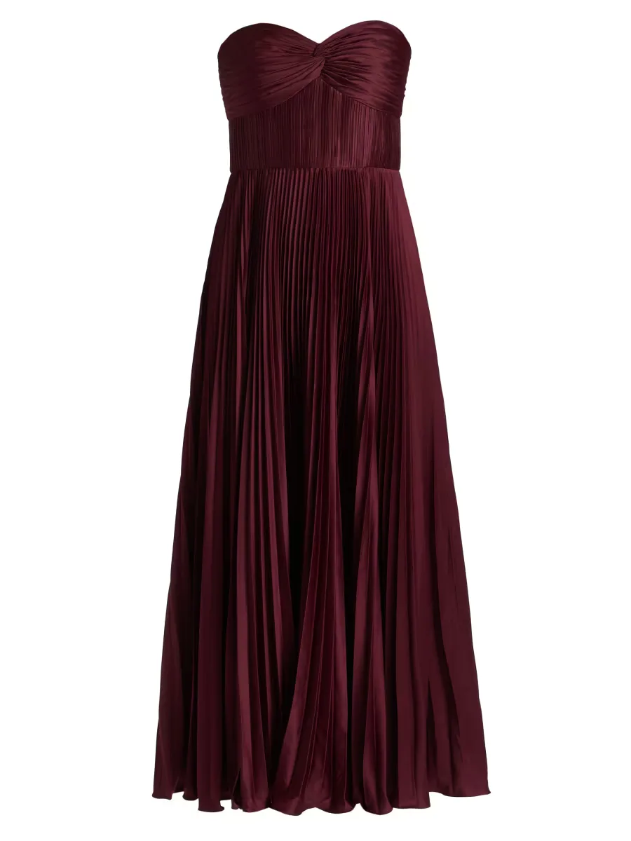 Pleated Strapless Belle Dress by Amur