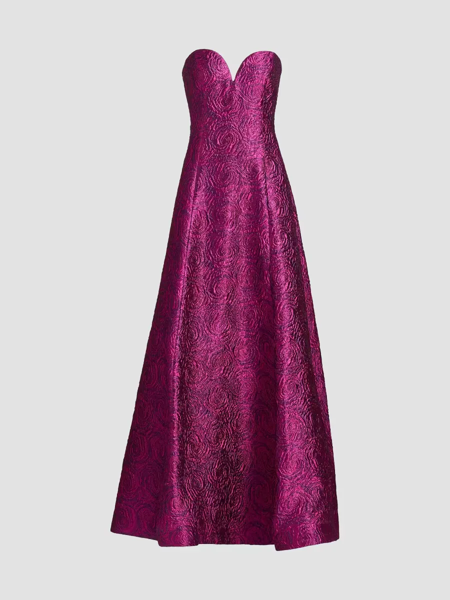 Mariana Jacquard Sweetheart Strapless Gown