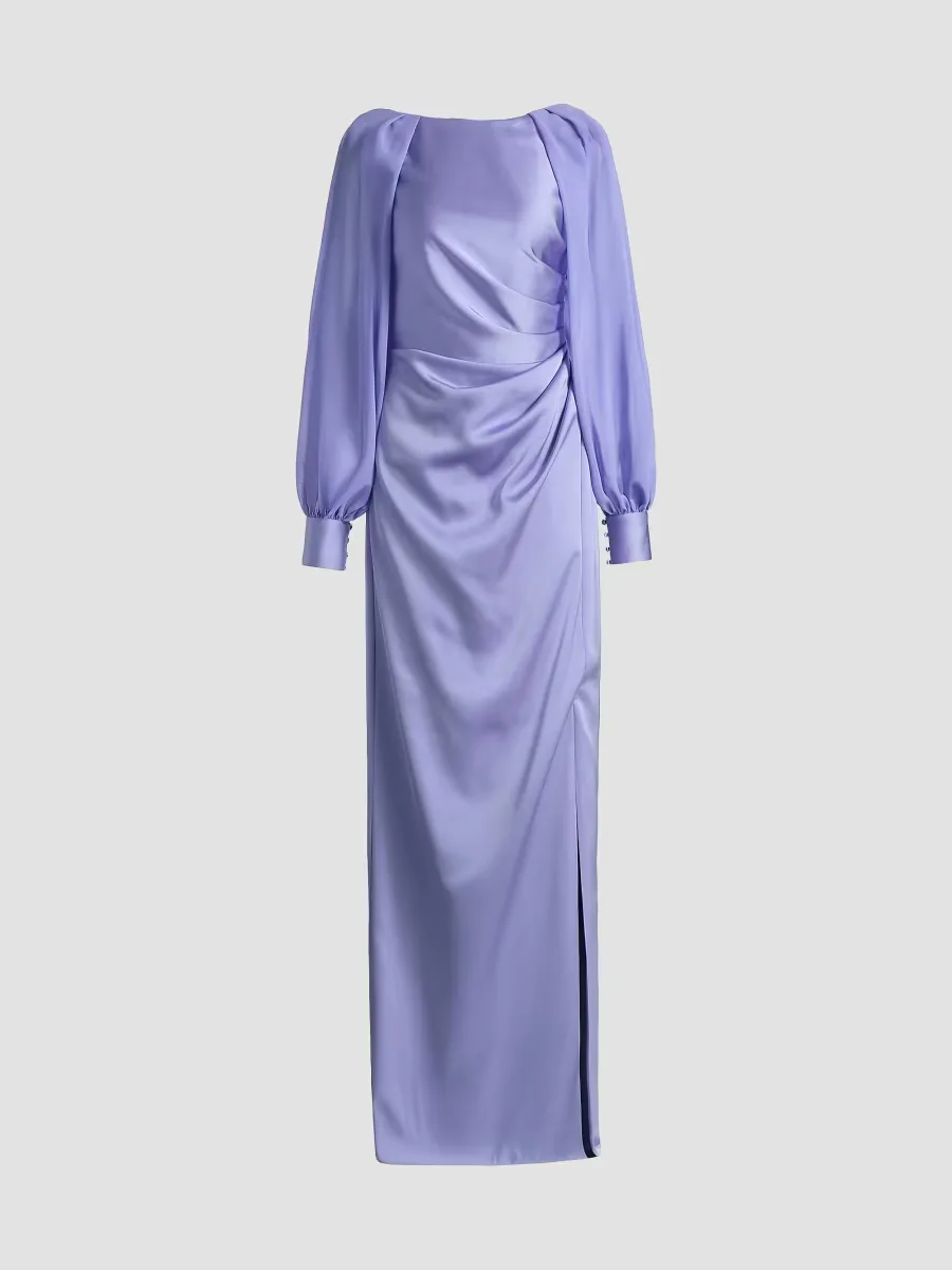 Penelope Satin Column Dress by Theia
