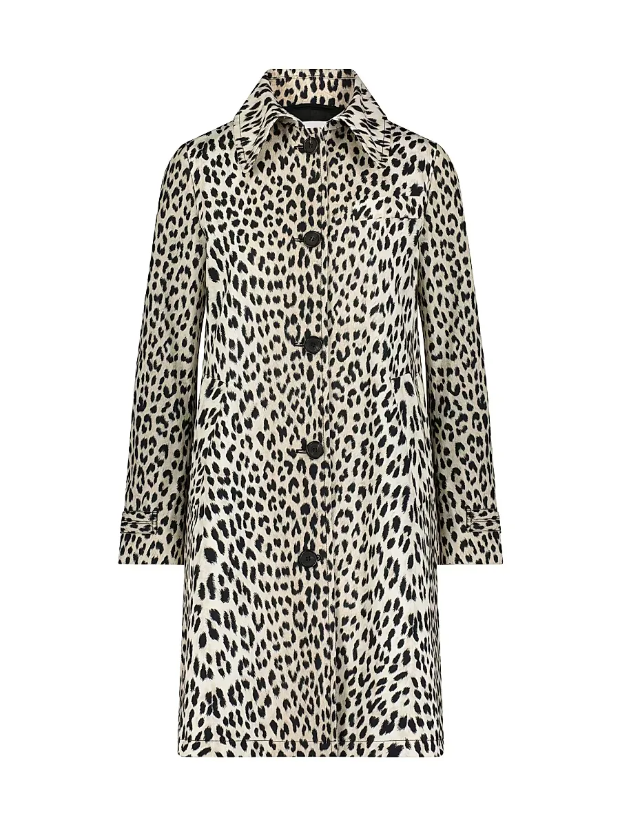 Alaine Animal Print Car Coat