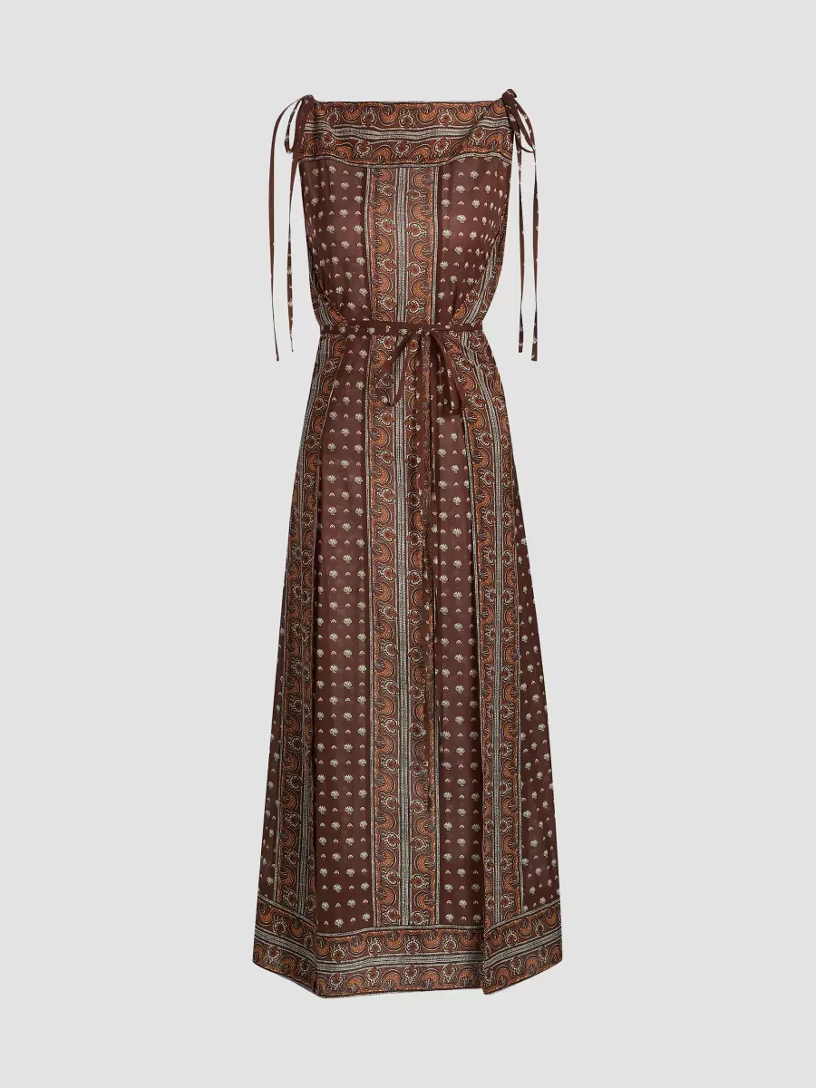 Amarante Shell-Print Cotton Maxi Dress by DEN