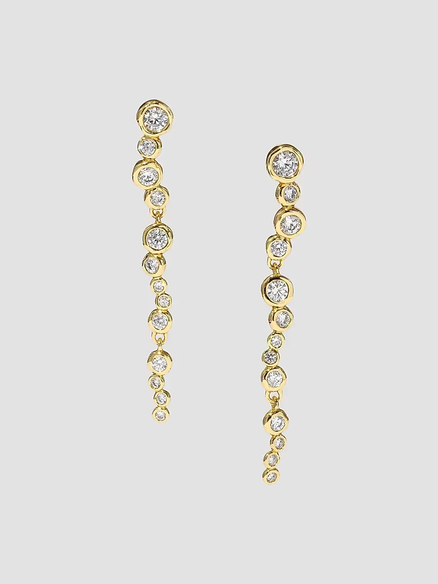Asterales 14K-Gold-Plated & Cubic Zirconia Drop Earrings