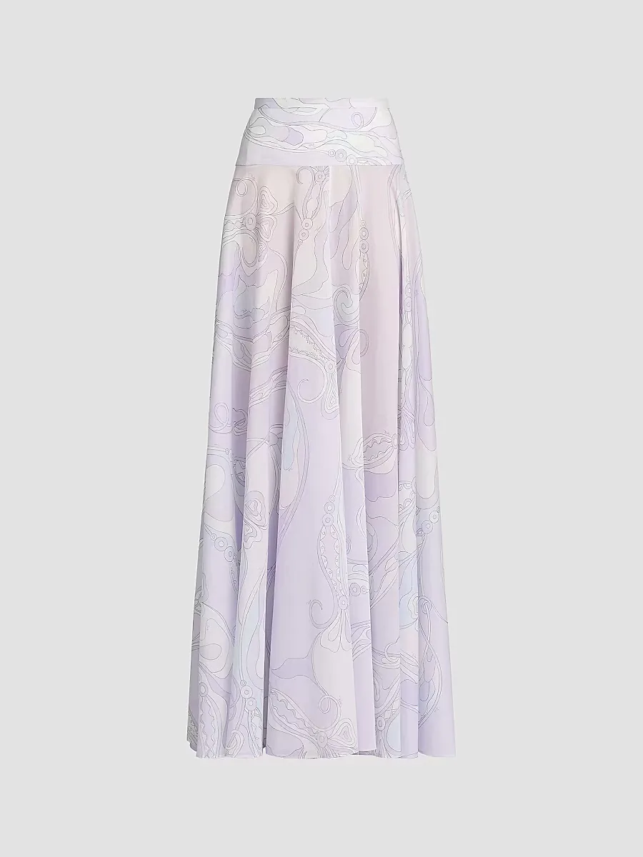 Passepartout Muslin Cotton Maxi Skirt by Pucci